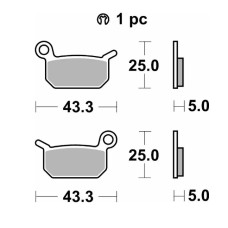 Гальмівні колодки SBS НОВИНКА KH325 OFF-ROAD RACING SINTER ЗОЛОТИЙ КОЛІР KTM SXE -5 ELECTRIC 19-, SX 50 09-, SX 65 04-08, HUSQVARNA EE-5 19-, CR 50 06-, SM 50- 10-, TC 50 17-, ПЕРЕДНІ/ЗАДНІ