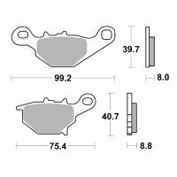 Гальмівні колодки SBS KH401 OFF-ROAD SINTER золотий SUZUKI RM 85 '05-'23