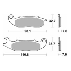 Гальмівні колодки SBS KH465 STREET PERFORMANCE (EXCEL) SINTER ЗОЛОТИЙ AJP PR3/PR4/PR5 '13-, DERBI TERRA/CITY CROSS 125 '08-'16, HONDA CRF 250L/M/R '13-, PIAGGIO LIBERTY/MEDLEY 125/150 '16-, RIJEJU 125 MARATHON PRO '11-, GAS GAS EC 250/300 '12-'16