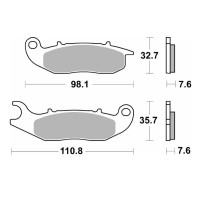 Гальмівні колодки SBS KH465 OFF-ROAD SINTER ЗОЛОТИЙ AJP PR3/PR4/PR5 '13-, DERBI TERRA/CITY CROSS 125 '08-'16, HONDA CRF 250L/M/R '13-, PIAGGIO LIBERTY/MEDLEY 125/150 '16-, RIJEJU 125 MARATHON PRO '11-, GAS GAS EC 250/300 '12-'16 ПЕРЕДНІ