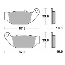 Гальмівні колодки SBS KH629 OFF-ROAD SINTER золотий HONDA CRF 250L '13-'20, CRF 250RL RALLY '17-'20, CRF 300L/LR '21,