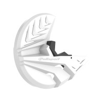 POLISPORT АКЦІЯ ЗАХИСТ ГАЛЬМІВНОГО ДИСКА ПЕРЕДНІЙ (З ЗАХИСТОМ НИЖНЬОЇ ЧАСТИНИ АМОРТИЗАТОРА В КОМПЛЕКТІ НА ОБИДВІ СТОРОНИ) HONDA CRF 250R '15-'23; CRF 450R '15-'23 КОЛІР БІЛИЙ