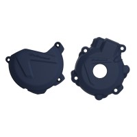 POLISPORT РОЗПРОДАЖ НАБІР ЗАХИСТ КРИШКИ (КРИШКИ) ГЕНЕРАТОРА ТА ЗАХИСТ КРИШКИ ЗЧЕПЛЕННЯ HUSQVARNA FE 250/350 '14-'16 СИНІЙ КОЛІР