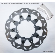 NG Гальмівний диск передній з адаптером Oversize (320x118x5) Yamaha YZ 125 '00-'12, YZF 450 '03-'04, WRF 426/450 '03-'17, Suzuki RM 125/250 '96-'09
