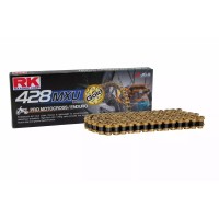 Ланцюг привідний (ендуро) RK GB428MXU-136 (U-RING) замок (CL) у комплекті, колір золотий (об'єм: до 150 см³) (27 кН)