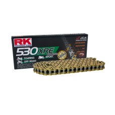 Привідний ланцюг RK GB530XRE-120 (XW-RING) з заклепкою (CLF) у комплекті, колір золотий (об'єм: до 1400 см³) (44 кН)