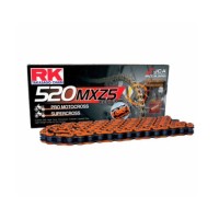 Мотокросовий ланцюг приводу RK 520MXZ5-120 з замком (CL) у комплекті, помаранчевий колір (об'єм: до 500 см³) (37,8 кН)