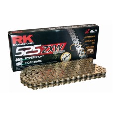 Ланцюг привідний RK 525ZXW-116 (XW-RING) заклепка (CLF) у комплекті, колір золотий (об’єм: до 1300 см³) (46,4 кН)