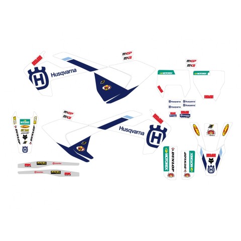 Комплект наклейок (обклеювання) BLACKBIRD для Husqvarna FC/TC '16-'18, TE/FE '17-'19 Replica Factory Husqvarna