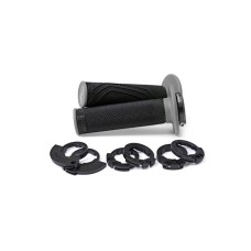 DOMINO ручки (грипси) Off Road D-Lock 2T / 4T (з адаптерами для ручки газу - KTM, Husqvarna, GasGas, Honda, Kawasaki, Suzuki, Yamaha та інші) колір чорний/сірий