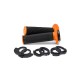 Ручки DOMINO (грипси) для бездоріжжя D-LOCK 2T / 4T (з адаптерами для ручки газу - KTM, HUSQVARNA, GASGAS, HONDA, KAWASAKI, SUZUKI, YAMAHA та інші) колір чорний/помаранчевий