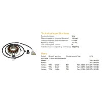 Обмотка статора генератора Yamaha YFM 550 Grizzly '09-'14; YFM 700 Grizzly '07-'20; YFM 700 Kodiak '19-'20 (OEM 28P-81410-00; 3B4-81410-00)