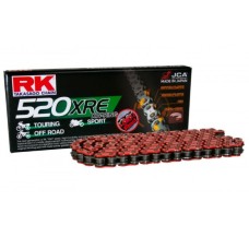 Привідний ланцюг RK RR520XRE-120 (XW-RING) з заклепкою (CLF) у комплекті, червоний (об'єм: до 800 см³) (36,5 кН)