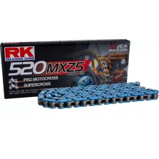Ланцюг привідний (мотокрос) RK 520MXZ5-120, замок (CL) у комплекті, синій колір (об'єм: до 500 см³) (37,8 кН)