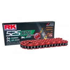 Приводний ланцюг RK BB525XRE-124 (XW-RING) з заклепкою (CLF) у комплекті, червоний колір (об’єм: до 1000 см³) (42 кН)