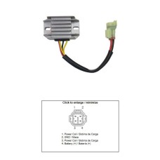 Регулятор напруги Suzuki RMZ 250 '10-'17; RMZ 450 '08-'17 (32800-28H00) (12A)