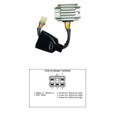 Регулятор напруги DZE для Kawasaki KX 250F '13-'16; KX 450F '12-'15 (21066-0742) (12A)