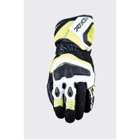Шкіряні рукавички FIVE GLOVES RFX4 EVO колір чорний/жовтий флуо розмір 10 (L)