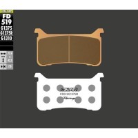 Гальмівні колодки GALFER KH700 металеві (золоті) спорт рейсинг передні HONDA CBR 600RR '18-; VFR 800 '17-; CROSSRUNNER 800X '17; CB 1000R '18-; CB 1000 HORNET '24-; CB 1100N/RS '17-; CBR 1000RR '17-'25; CMX 1100T REBEL '21-