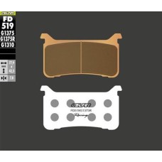 Гальмівні колодки GALFER KH700 металеві (золоті) спорт рейсинг передні HONDA CBR 600RR '18-; VFR 800 '17-; CROSSRUNNER 800X '17; CB 1000R '18-; CB 1000 HORNET '24-; CB 1100N/RS '17-; CBR 1000RR '17-'25; CMX 1100T REBEL '21-