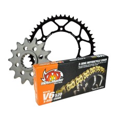Комплект приводу MOTO-MASTER для KTM/HUSQVARNA/GASGAS 13/50/120 Ланцюг V6-520G X-RING GOLD - ЗОЛОТИЙ (MADE IN JAPAN) (M610121113+M620071150+M652003)