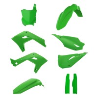 Комплект пластика POLISPORT (FULL KIT) для Kawasaki KX 125 '03-'08; KX 250 '03-'08 (рестайлінг під модель 2026) у комплекті передній номер (8665900007) і захист вилки (8398000011) колір зелений