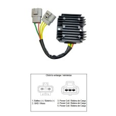 Регулятор напруги DZE для Benelli TNT 250; TRK 250; BN 250; (299066080010; 29906N490000)