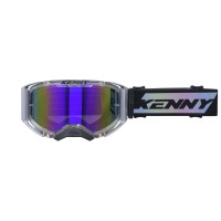 Мотокросові окуляри KENNY RACING PERFORMANCE EVO 2 CLEAR SILVER MIRROR LENS - дзеркальна лінза срібляста/чорна