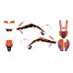 Комплект наклейок (обклеювання) BLACKBIRD KTM SX 50 '16-'23 DREAM 5 колір помаранчевий білий чорний