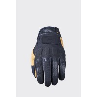 Шкіряно-текстильні рукавички FIVE GLOVES SCRAMBLER колір чорний/бежевий розмір 11 (XL)