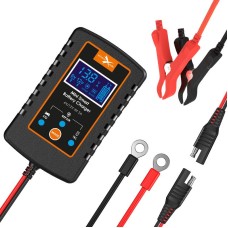 Інтелектуальний міні зарядний пристрій / випрямляч BIKETEC для мотоциклетних, автомобільних, скутерних і квадроциклетних акумуляторів з аксесуарами 6V/12V VVRLA, AGM, VLA, SLA, EFB, WET, GEL, LEAD-ACID (EL)