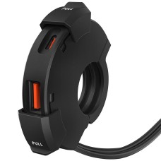 Мотоциклетна подвійна USB розетка BIKETEC QC 3.0 + PD - 48W POWER RING (на кермо)