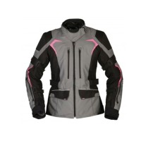 Куртка Modeka Elaya Lady колір чорний-білий-рожевий розмір 40