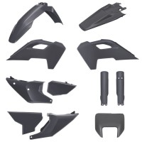 Комплект пластика POLISPORT (FULL KIT) для Husqvarna TE/FE TPI '24-'25 з захистом передньої фари (8681500003) і захистом амортизаторів (8476600003) сірий (N-GRAY)