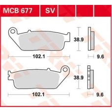Гальмівні колодки TRW ZF KH196 SINTER STREET задні