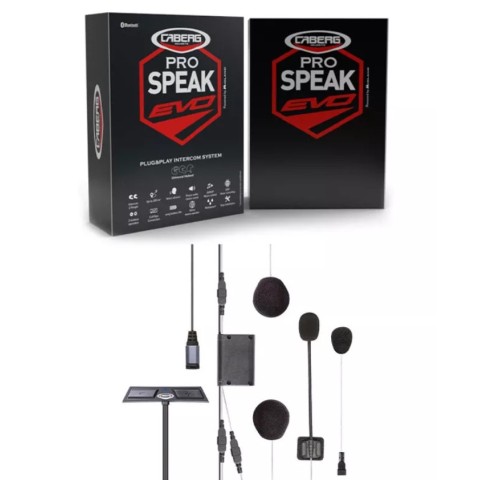 Інтерком CABERG для шоломів CABERG модель PRO SPEAK EVO (ПІДХОДИТЬ ДО ВСІХ ШОЛОМІВ CABERG) ДАЛЬНІСТЬ 200М (EL)