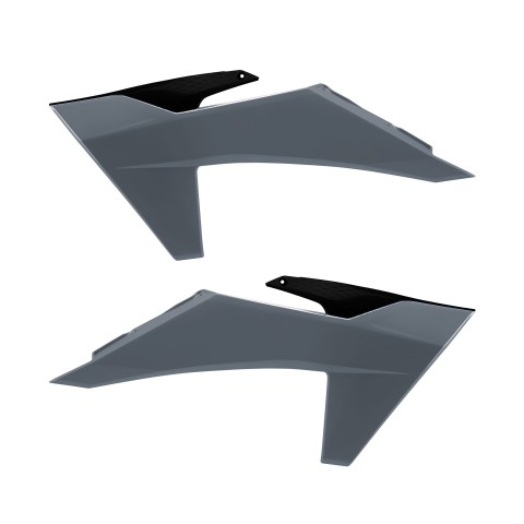 Комплект захисту радіатора POLISPORT KTM SX/SXF/XC/XC-F 125/150/250/350/450 '23-'24; EXC/EXC-F/XC-W 125/150/250/350/450 '24-'25 чорний сірий