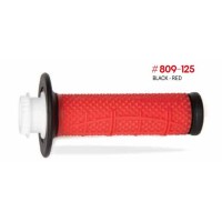 Ручки PROGRIP 2025/12 PG809 OFF ROAD з блокуванням SCS LOCK-ON + 7 адаптерів газу (22+25MM) колір чорний червоний двокомпонентні Half Waffle довж. 115MM (809-125)