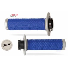 Ручки PROGRIP 2025/12 PG809 OFF ROAD з блокуванням SCS LOCK-ON + 7 адаптерів газу (22+25MM) сірі сині двокомпонентні Half Waffle довжина 115MM (809-291)