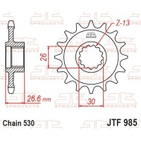 Передня зірка JT 985 19 HARLEY DAVIDSON RA 1250 PAN AMERICA / S / ST '21-'25 (JTF985.19) (ЛАНЦ. 530)