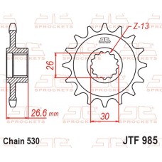 Передня зірка JT 985 19 HARLEY DAVIDSON RA 1250 PAN AMERICA / S / ST '21-'25 (JTF985.19) (ЛАНЦ. 530)