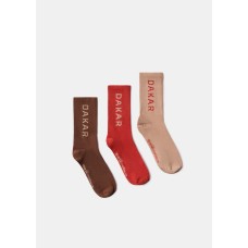 НОВИЙ ТОВАР DIVERSE EXTREME TEAM - ШКАРПЕТКИ DAKAR RALLY DKR ATHLAN 3P 256 КОЛІР БЕЖЕВИЙ/ЧЕРВОНИЙ РОЗМІР 43-46