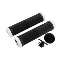 Ручки керма PROGRIP PG999 ATV / JET SKI / MTB (22+22MM, довжина 120MM) чорні з білим замком LOCK-ON (999-101)