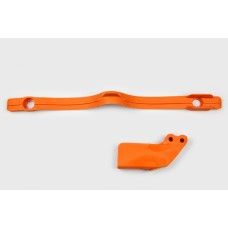 UFO КОМПЛЕКТ КОВЗАНКА (KT03069127) + НАПРЯМНА (KT03068127) ЛАНЦЮГА KTM SX/EXC 125/200/250/300, EXC-F 450 '97-07, SX-F 250 '05-06, SX 400 '00-02, SX 450 '03-06, SX 520 '02, КОЛІР ПОМАРАНЧЕВИЙ