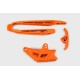 UFO комплект ковзних елементів (малий і великий) + направляюча ланцюга KTM SX 125/250, XS-F 250/450 '07-10, SX 144/150, EXC 125/200/250/300, EXC-F 450 '08-10, колір помаранчевий