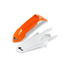 Комплект крил UFO KTM SX 85 '18-'24 OEM колір (переднє помаранчеве, заднє біле) (KT04083127, KT04084042)