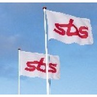 Промоматеріали SBS прапор біло/червоний з логотипом SBS промоматеріали 150x200