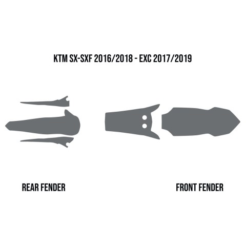 Захисна наклейка від бруду TWIN AIR KTM SX/EXC/SX-F '16-19' (MUD DEFLECTOR FOAM)