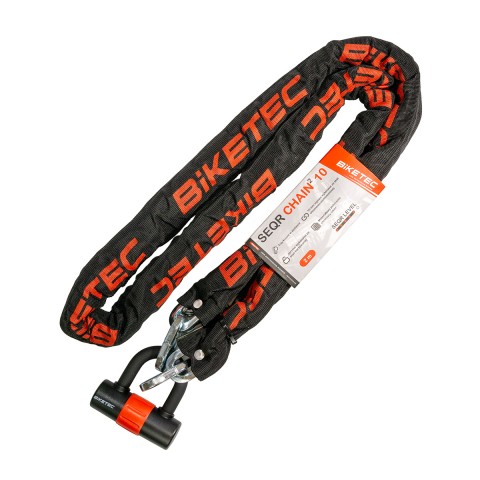 Ланцюг BIKETEC SEQR CP 2M з замком 3 ключі кільце 10MM