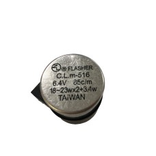 Реле поворотів 6V 23W для ламп, 2 контакти (круглий корпус)